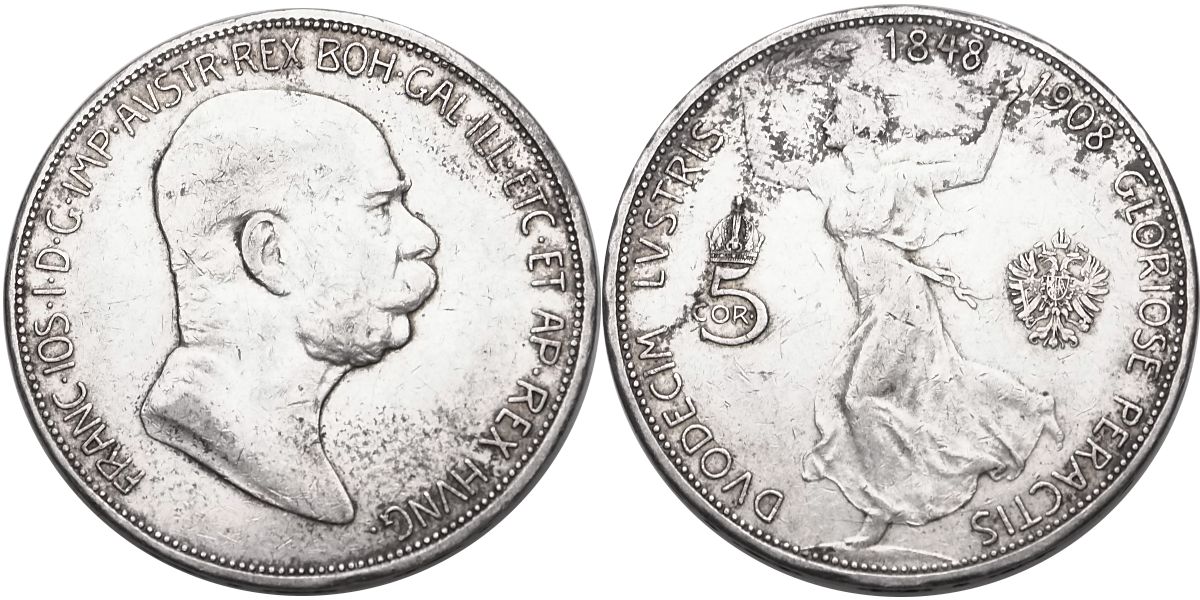 František Josef I. 1848 - 1918, 1 Koruna 1908, výroční