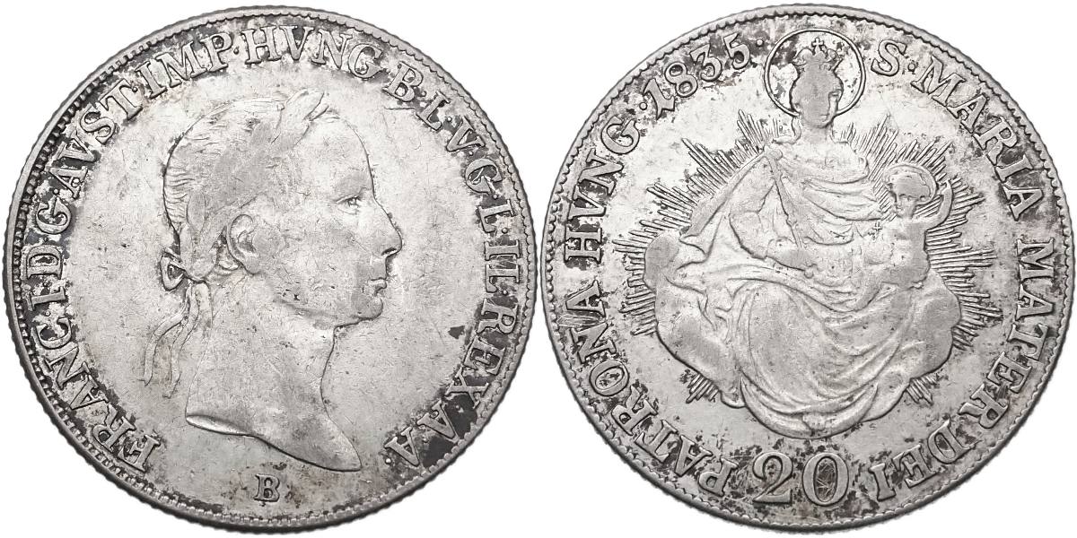 František II. 1792 - 1835, 20 Krejcar 1835 B