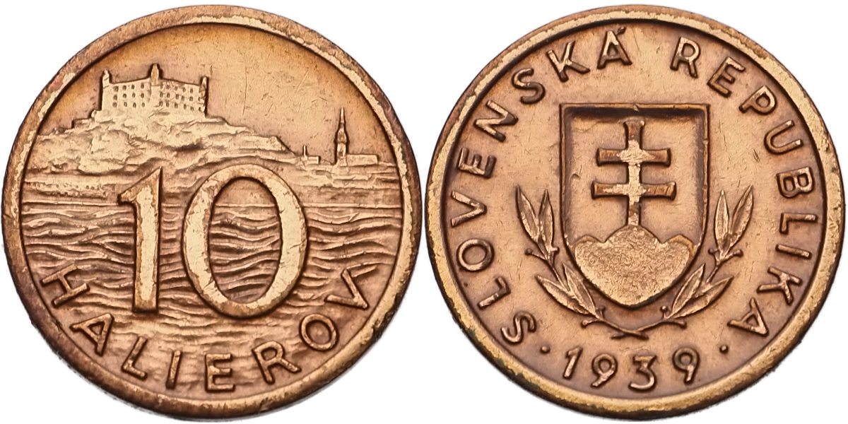 Slovenská republika 1939 - 1945, 10 Haléř 1939