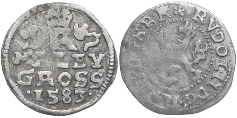 Rudolf II. 1576 - 1612, Malý Groš 1583, Č. Budějovice - Schönfeld
