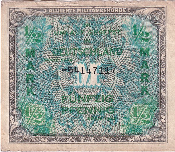 Německo, vojenské peníze, 1 Marka 1944 (SSSR)