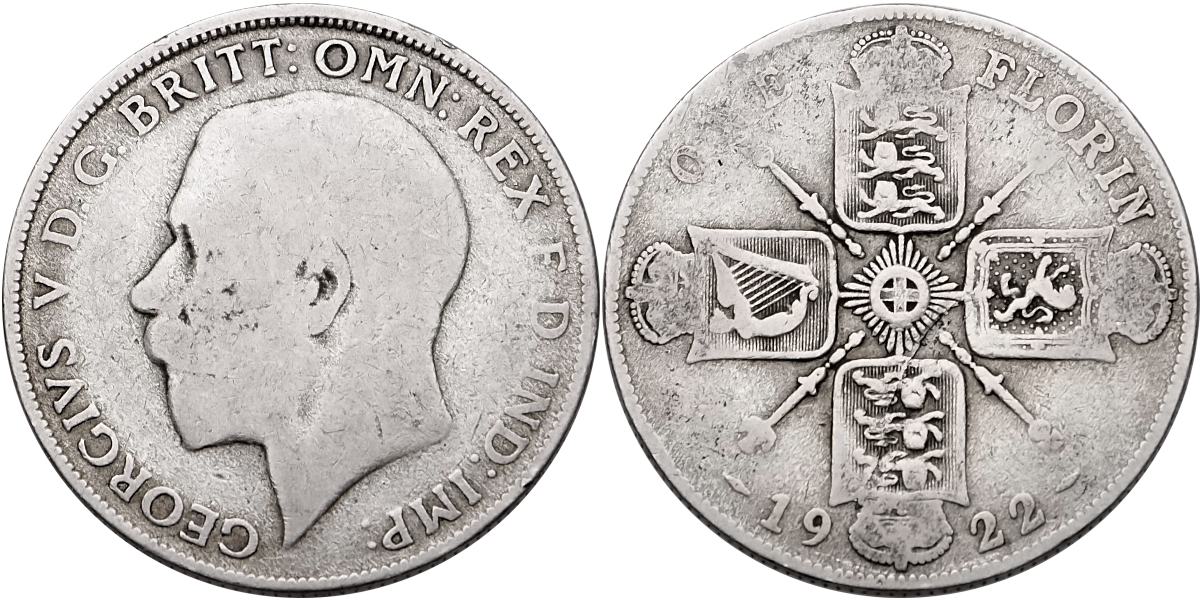 Velká Británie, Jiří V. 1910-1936, Florin 1922