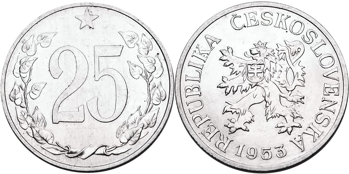 Československo, 25 Haléř 1953