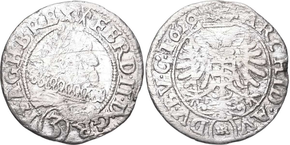 Ferdinand II. 1619 - 1637, 3 Krejcar 1629