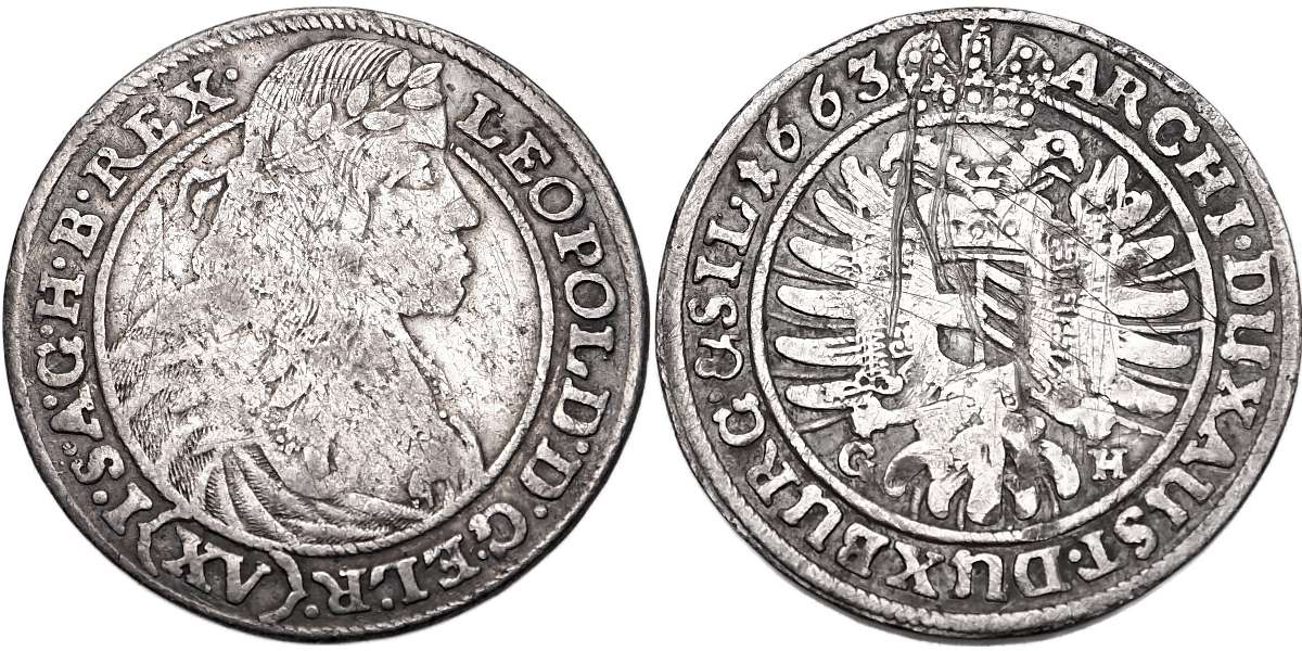 Leopold I., 1657 - 1705, XV Krejcar 1663