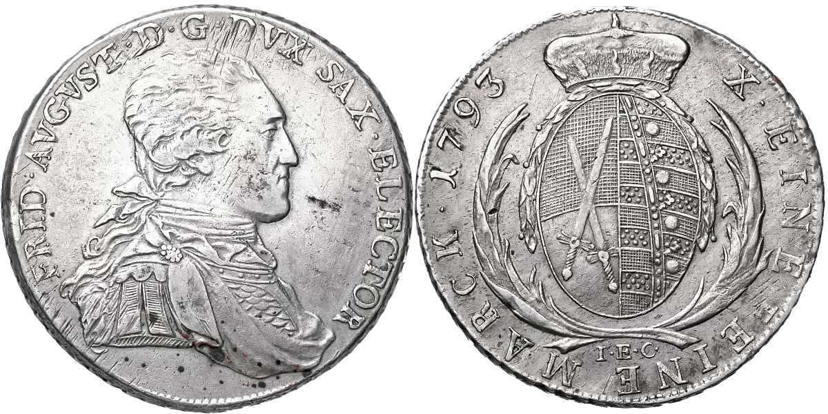 Německo, Sasko, Fridrich August III. 1763 - 1806, Tolar 1793 IEC