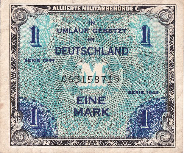 Německo, vojenské peníze, 1 Marka 1944 (USA)