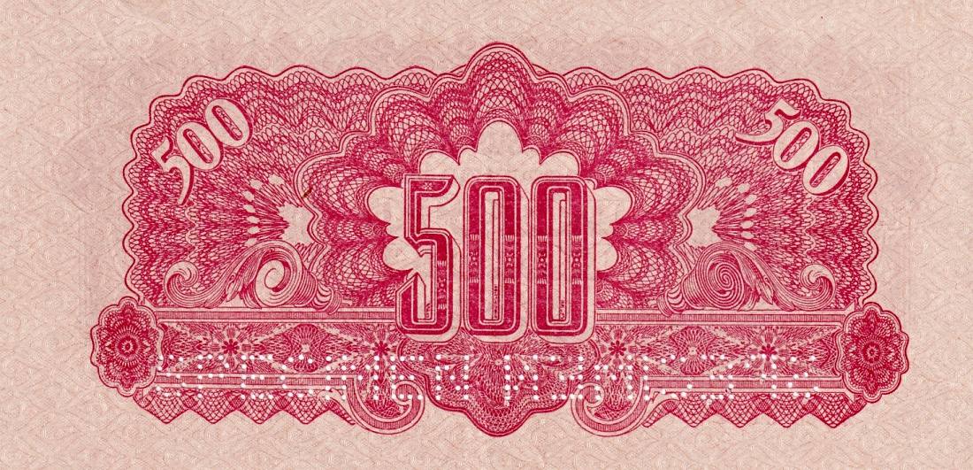 Československo 1944 - 1945, 500 Koruna 1944 2x SPECIMEN