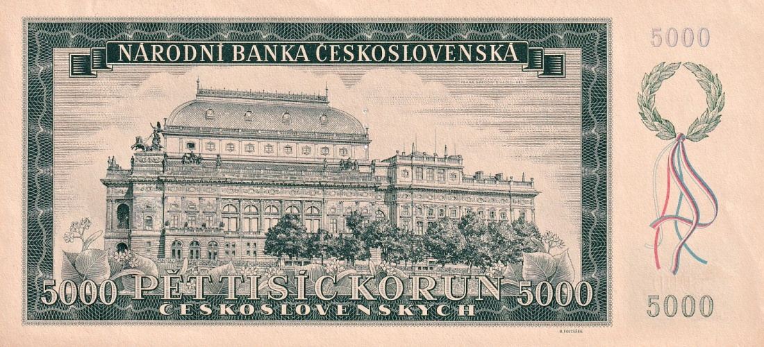 Československo 1945 - 1953, 5000 Kčs 1945, 3md