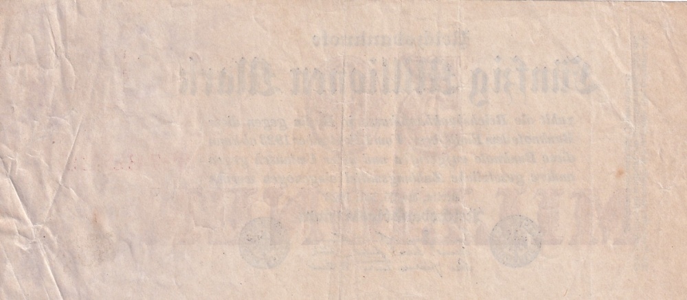 Německo, 50 milionen Mark 1923
