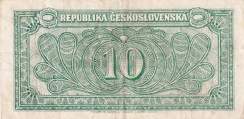 Československo 1945 - 1953, 10 Kčs b.l.(1945)