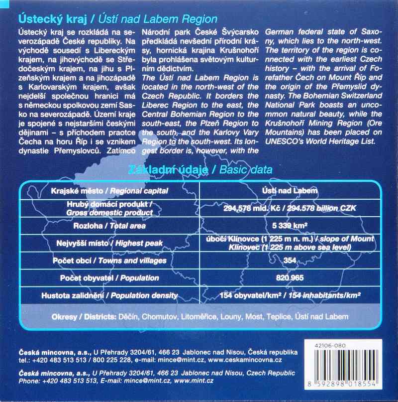Česká republika 1993, Sada oběžných mincí 2021 Ústecký kraj