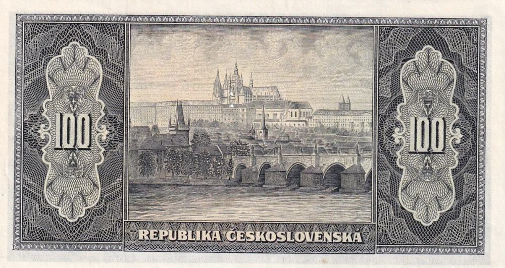 Československo 1945 - 1953, 100 Koruna b.l. (1945), 3md