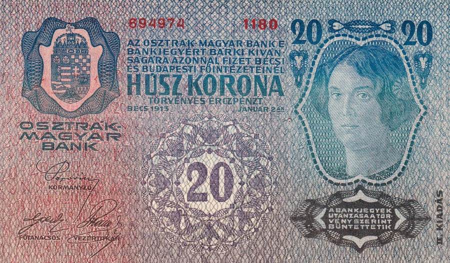 Rakousko, 20 Kronen 1913