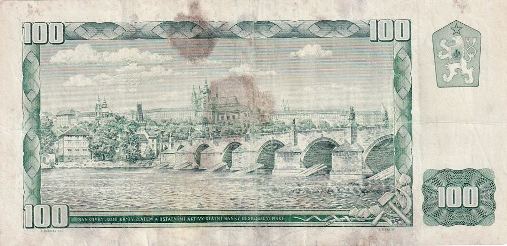 Slovensko, 100 Koruna 1961 II. vydání , kolek 1993