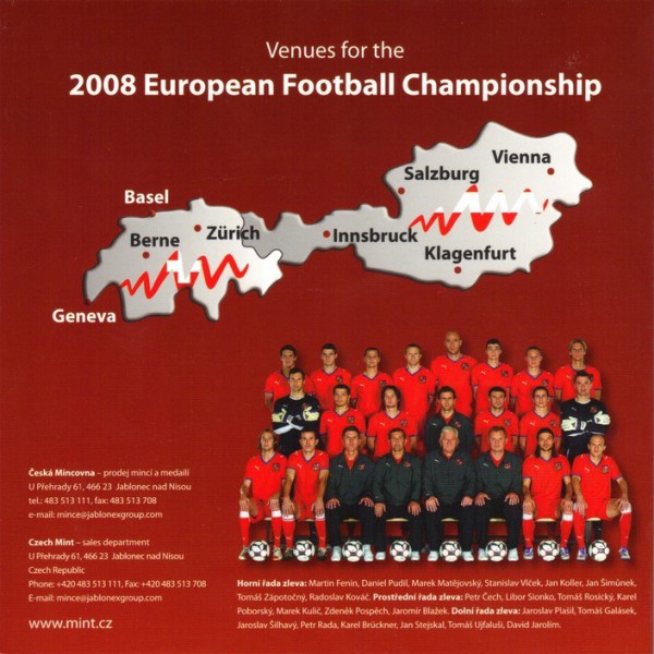 Česká republika 1993 - , Sada oběžných mincí 2008 ME ve fotbale