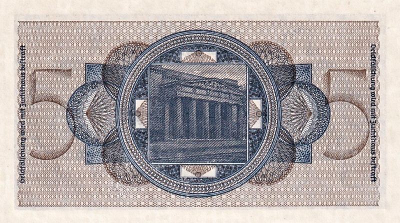 Německo, okupovaná území, 5 Reichsmark (1939)