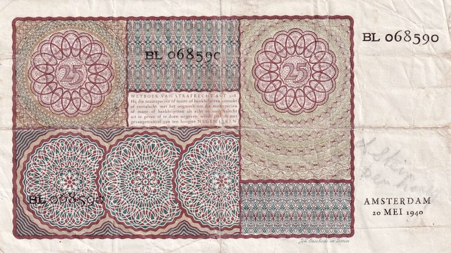 Nizozemí, 25 Gulden 1940