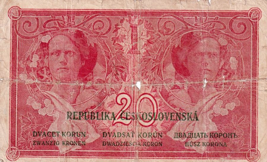 Československo 1919 - 1939, 20 Koruna 1919