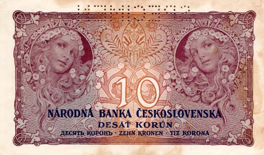 Československo 1919 - 1939, 10 Korun 1927, SPECIMEN