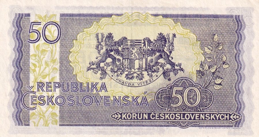 Československo 1945 - 1953, 50 Korun b.l. (1945)