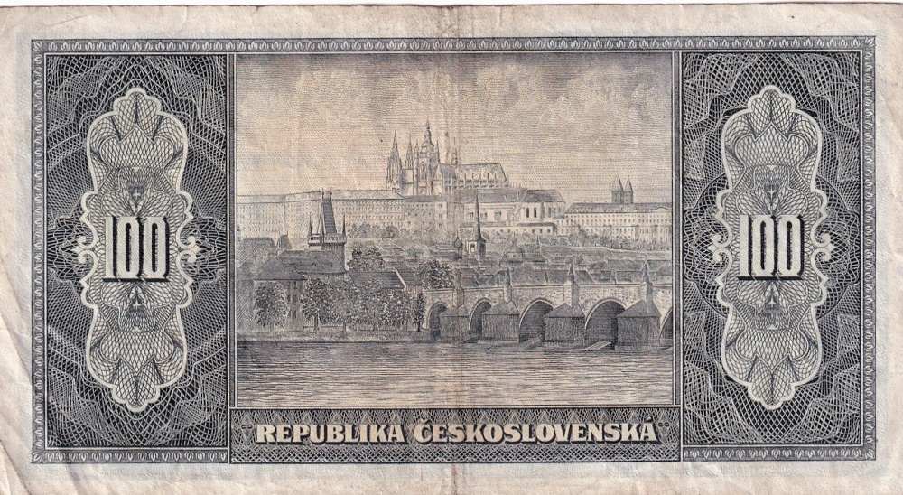Československo 1945 - 1953, 100 Koruna b.l. (1945)