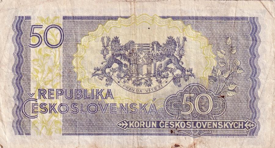 Československo 1945 - 1953, 50 Korun b.l. (1945)