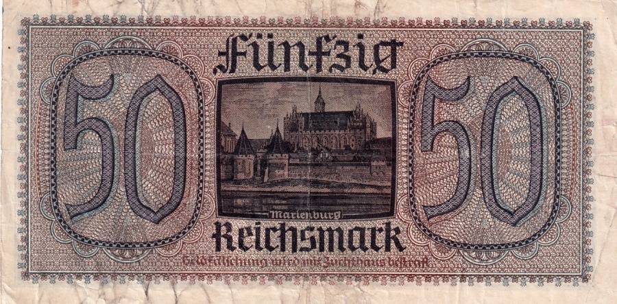 Německo, okupovaná území, 50 Reichsmark (1939)