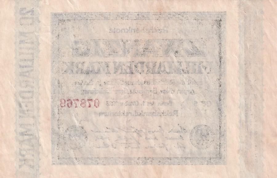 Německo, 20 Milliarden Mark 1923
