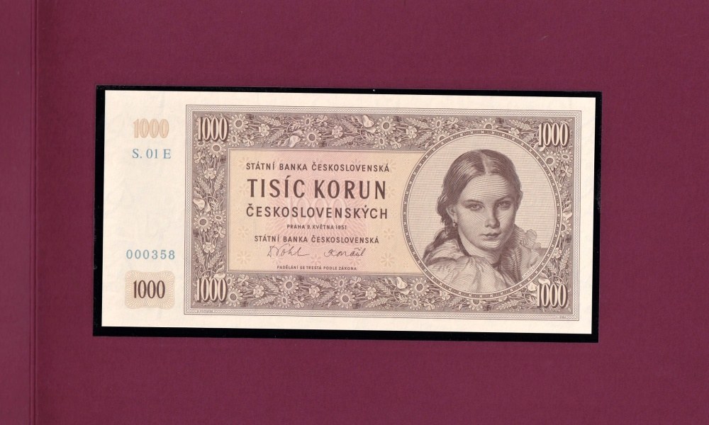 Československo 1958 - 1964, sada nevydaných bankovek