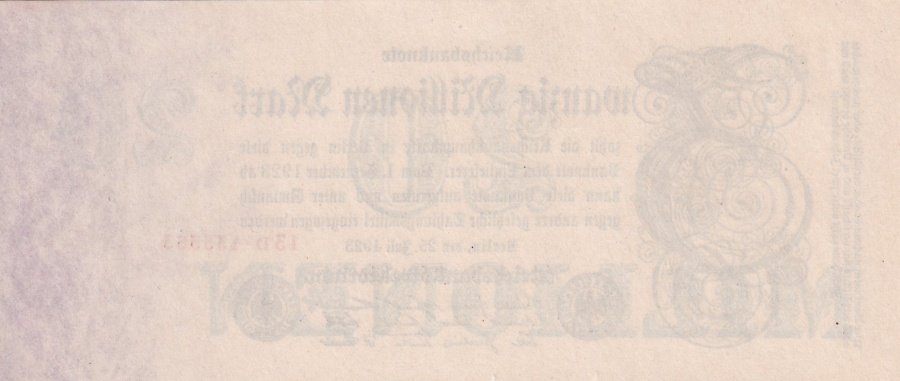 Německo, 20 millionen Mark 1923