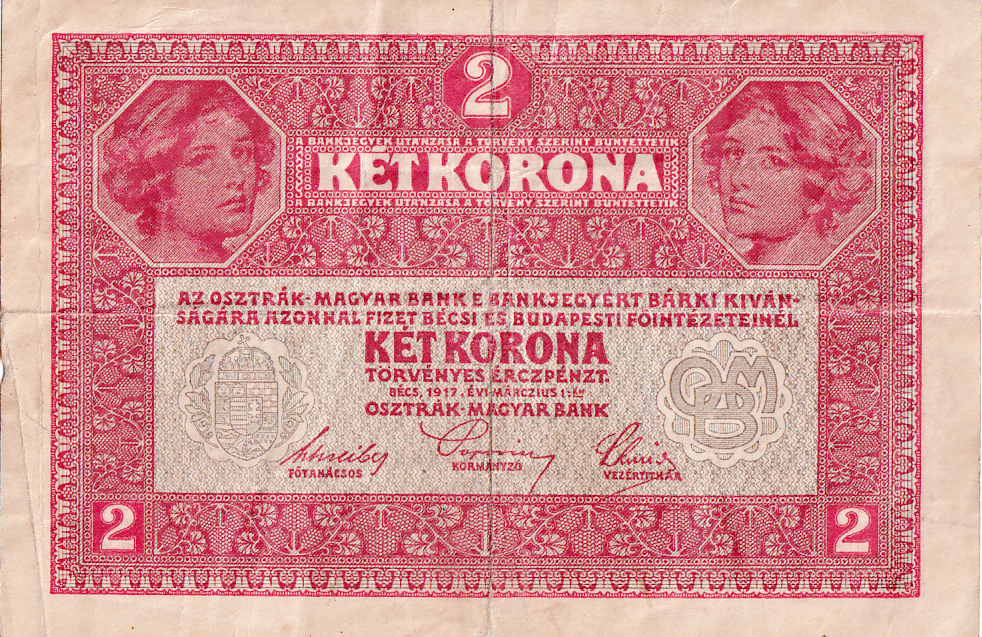 Rakousko - Uhersko, 1867 - 1918, 2 Koruna 1917
