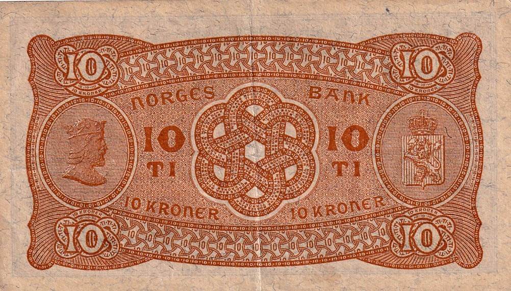 Norsko, 10 Kroner 1943