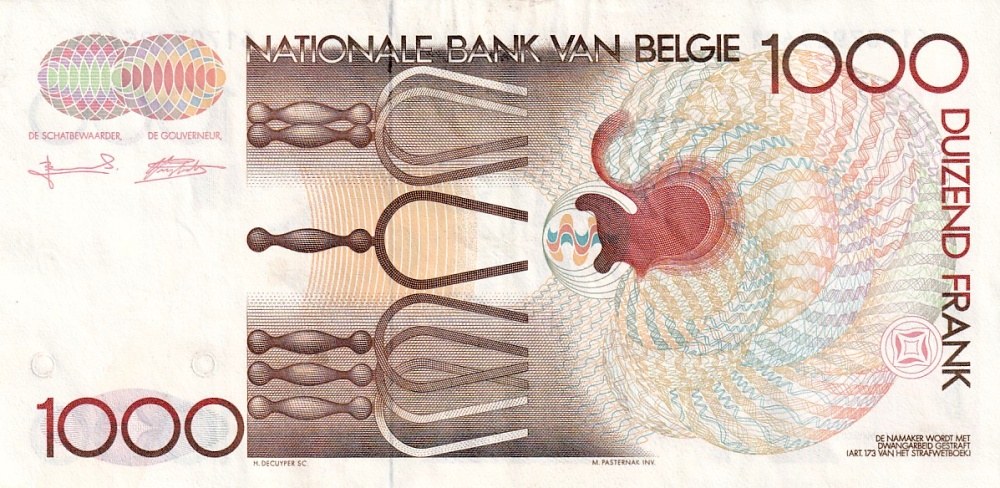 Belgie, 1000 Francs (1980-1996)