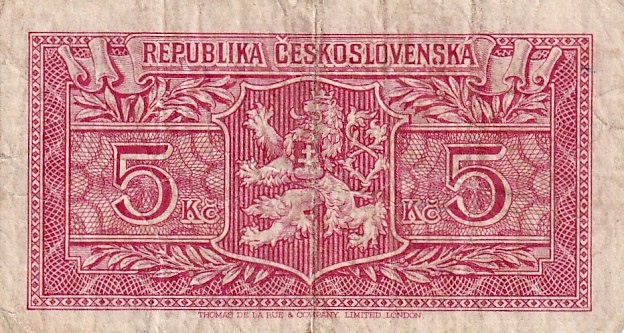 Československo 1945 - 1953, 5 Kčs b.l.(1945)