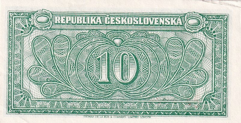Československo 1945 - 1953, 10 Kčs b.l.(1945)