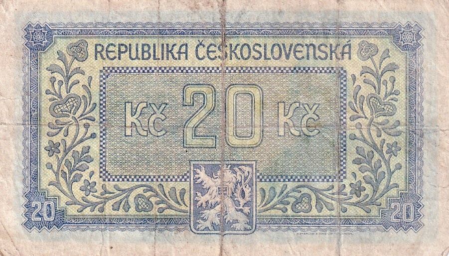 Československo 1945 - 1953, 20 Korun b.l. (1945)