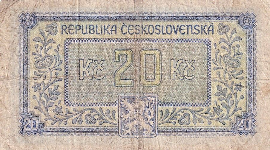 Československo 1945 - 1953, 20 Korun b.l. (1945)