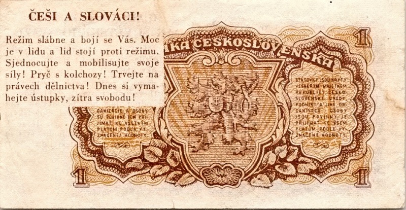 Československo 1953, 1 Kčs 1953, "hladová koruna"