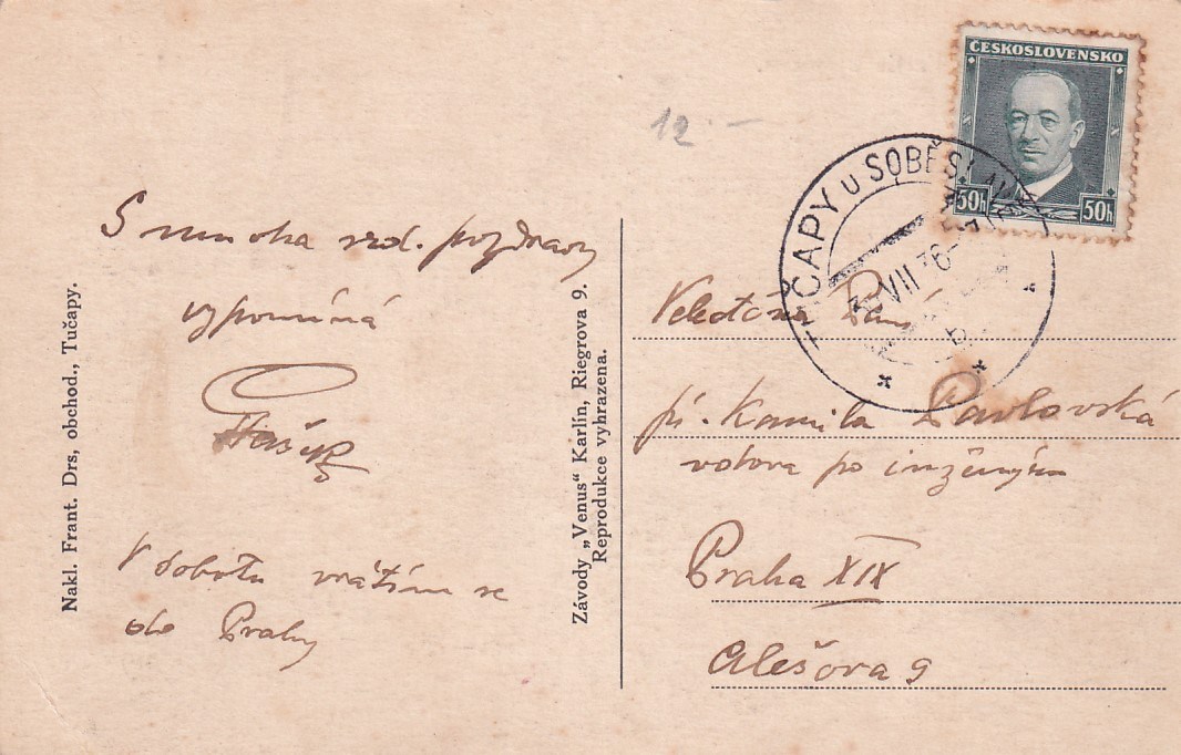 Okres Tábor, Tučapy