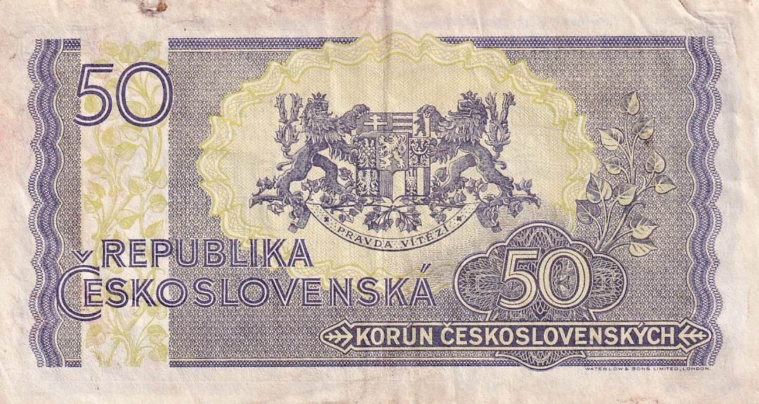Československo 1945 - 1953, 50 Korun b.l. (1945)