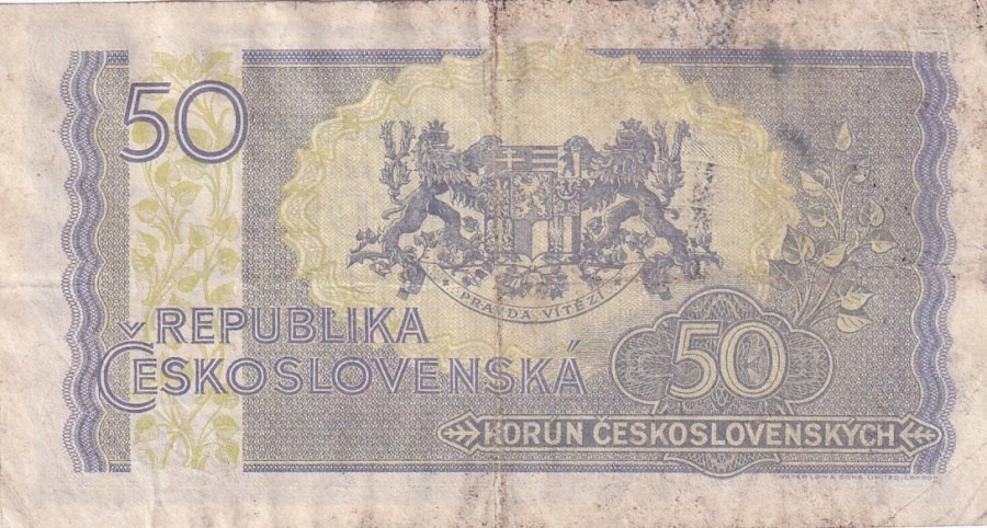 Československo 1945 - 1953, 50 Korun b.l. (1945)