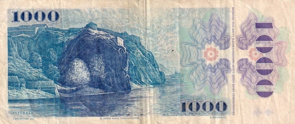 Slovensko, 1000 Koruna 1985 kolek 1993