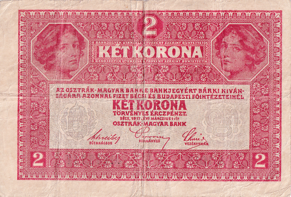Rakousko - Uhersko, 1867 - 1918, 2 Koruna 1917