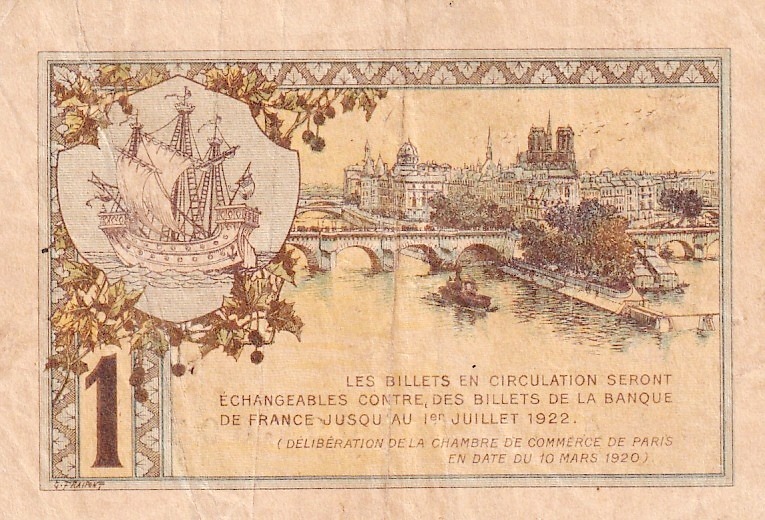 Francie, Paříž, 1 Franc 1920