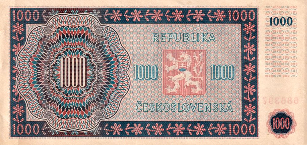 Československo 1945 - 1953, 1000 Korun 1945
