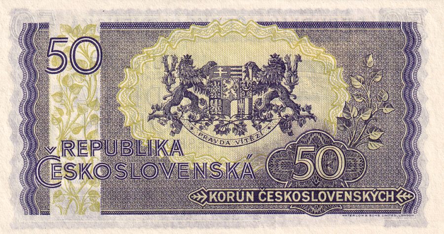 Československo 1945 - 1953, 50 Korun b.l. (1945)