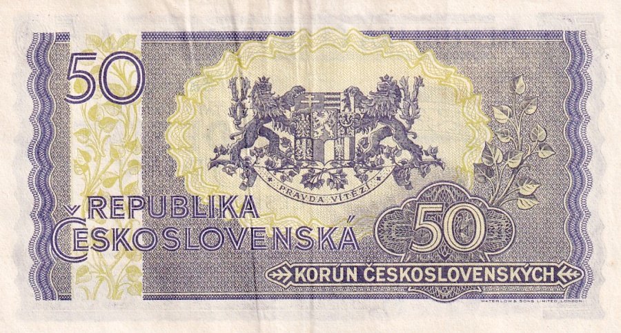Československo 1945 - 1953, 50 Korun b.l. (1945)