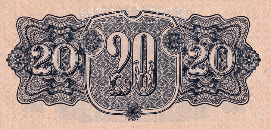 Československo 1944 - 1945, 20 Koruna 1944, SPECIMEN