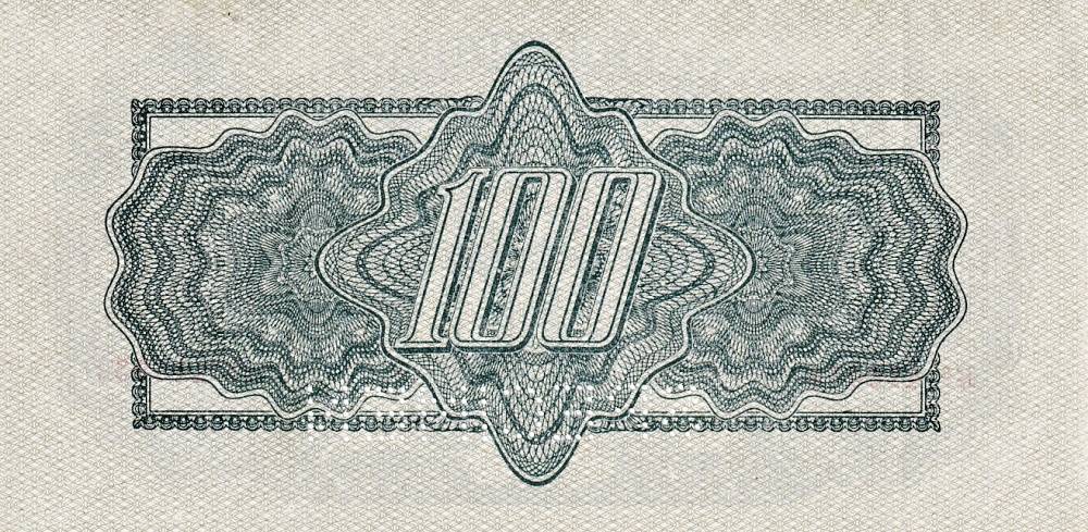 Československo 1944 - 1945, 100 Koruna 1944  SPECIMEN